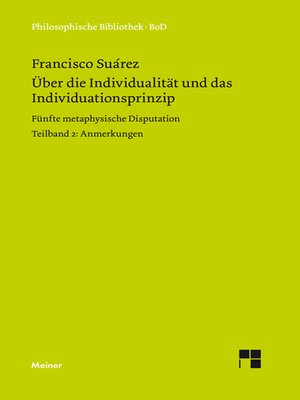 cover image of Über die Individualität und das Individuationsprinzip II